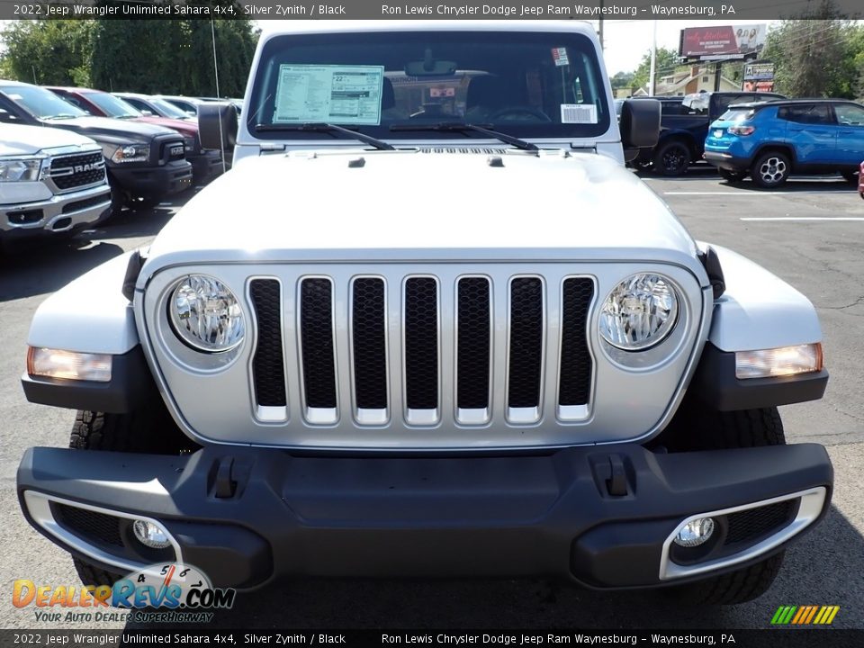 2022 Jeep Wrangler Unlimited Sahara 4x4 Silver Zynith / Black Photo #9