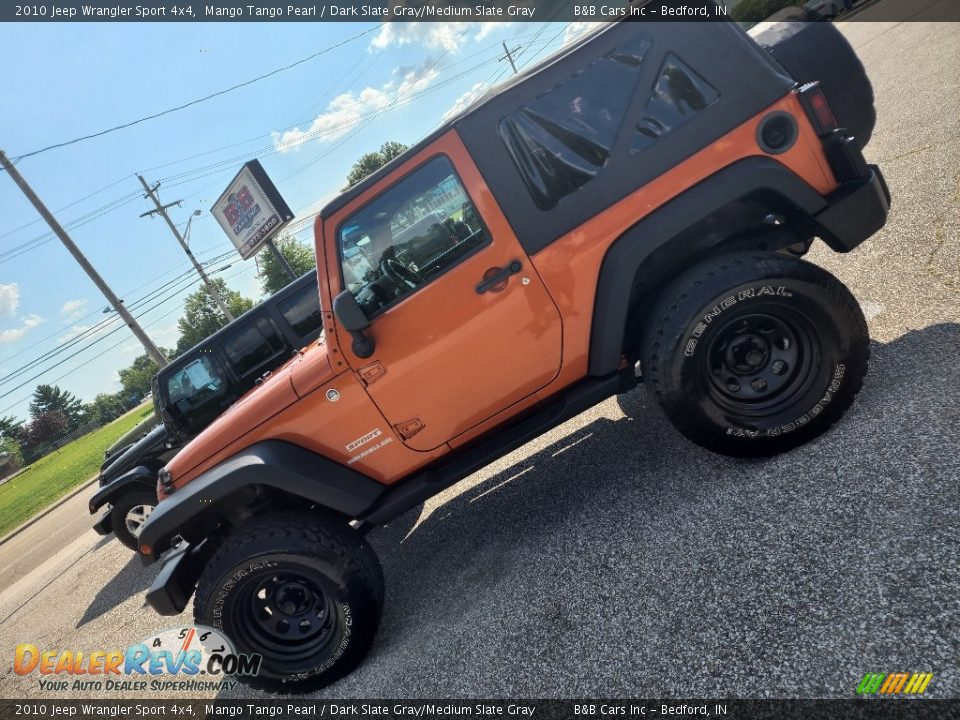 2010 Jeep Wrangler Sport 4x4 Mango Tango Pearl / Dark Slate Gray/Medium Slate Gray Photo #23