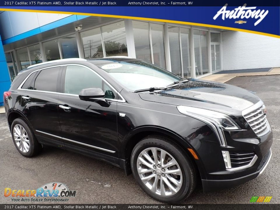 2017 Cadillac XT5 Platinum AWD Stellar Black Metallic / Jet Black Photo #1