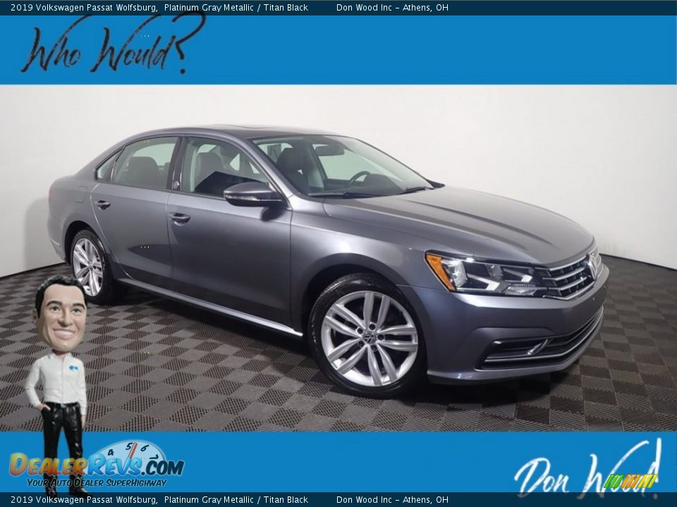 2019 Volkswagen Passat Wolfsburg Platinum Gray Metallic / Titan Black Photo #1