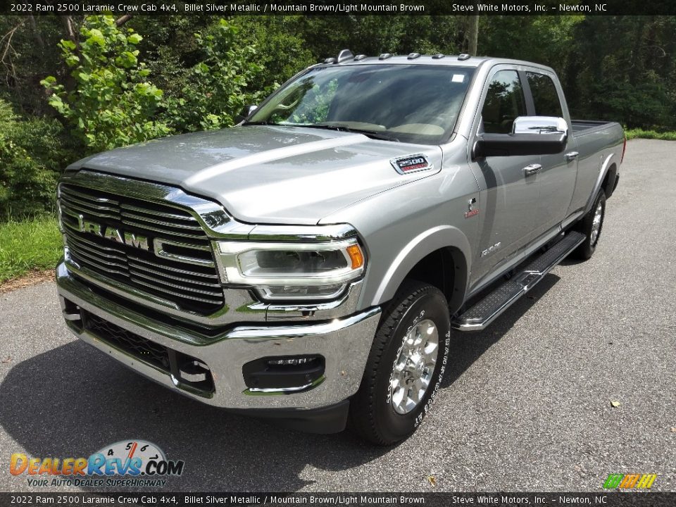 2022 Ram 2500 Laramie Crew Cab 4x4 Billet Silver Metallic / Mountain Brown/Light Mountain Brown Photo #2