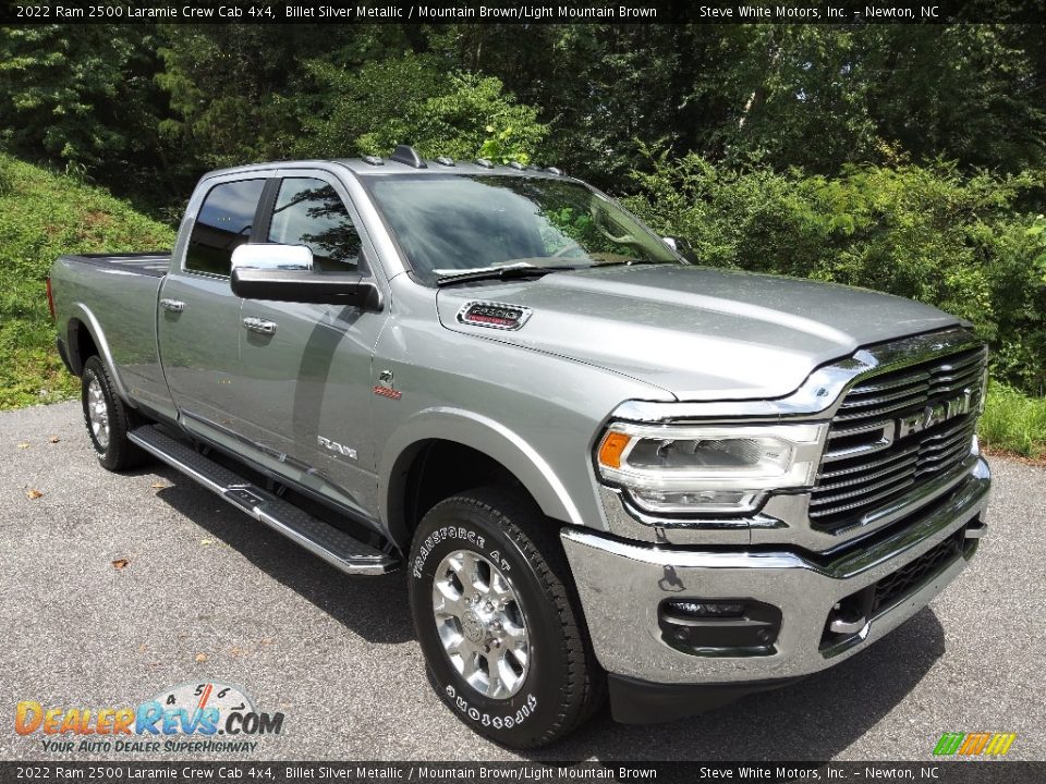 2022 Ram 2500 Laramie Crew Cab 4x4 Billet Silver Metallic / Mountain Brown/Light Mountain Brown Photo #4