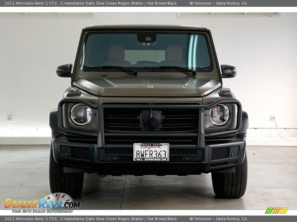 2021 Mercedes-Benz G 550 G manufaktur Dark Olive Green Magno (Matte) / Nut Brown/Black Photo #2