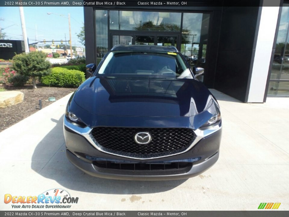2022 Mazda CX-30 S Premium AWD Deep Crystal Blue Mica / Black Photo #2