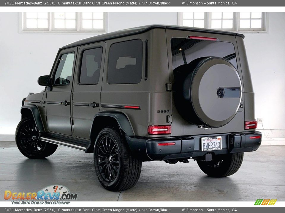 2021 Mercedes-Benz G 550 G manufaktur Dark Olive Green Magno (Matte) / Nut Brown/Black Photo #10