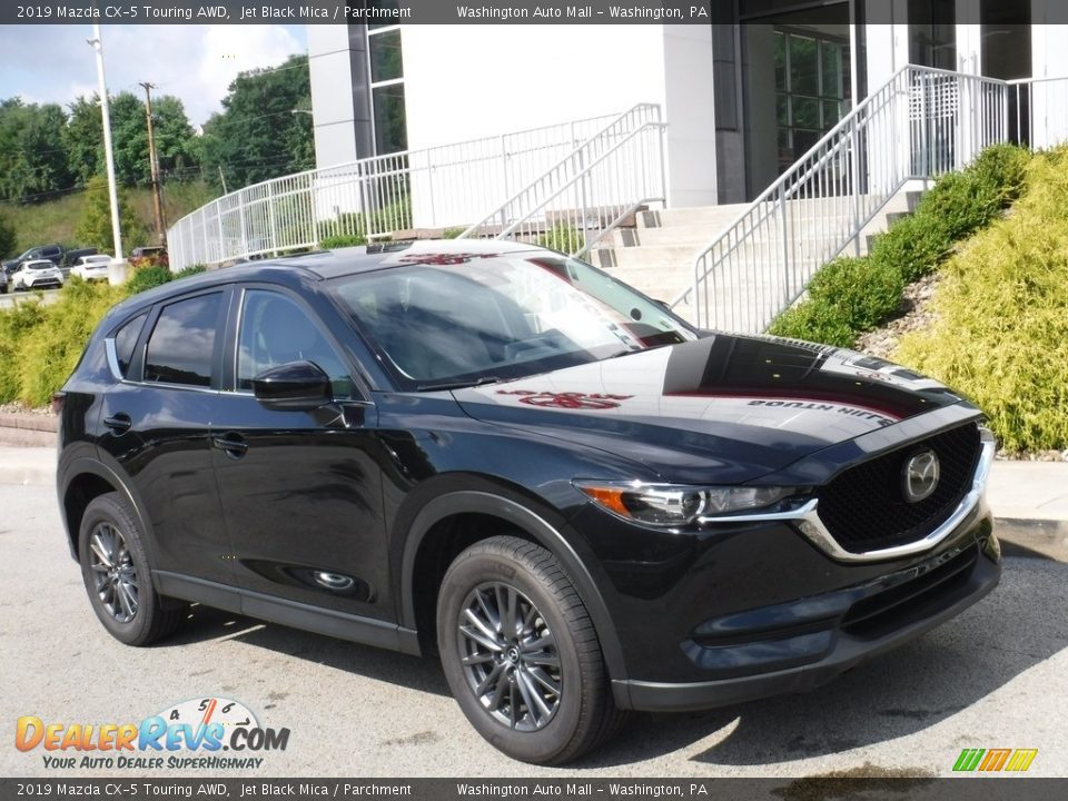 2019 Mazda CX-5 Touring AWD Jet Black Mica / Parchment Photo #1