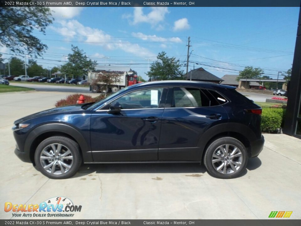 2022 Mazda CX-30 S Premium AWD Deep Crystal Blue Mica / Black Photo #6