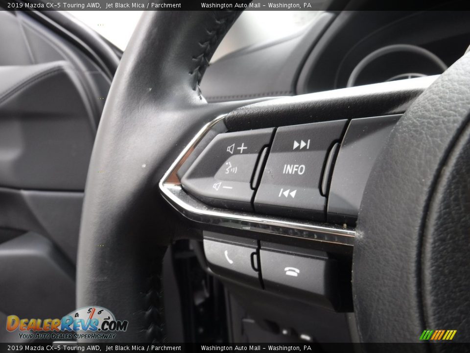 2019 Mazda CX-5 Touring AWD Jet Black Mica / Parchment Photo #7