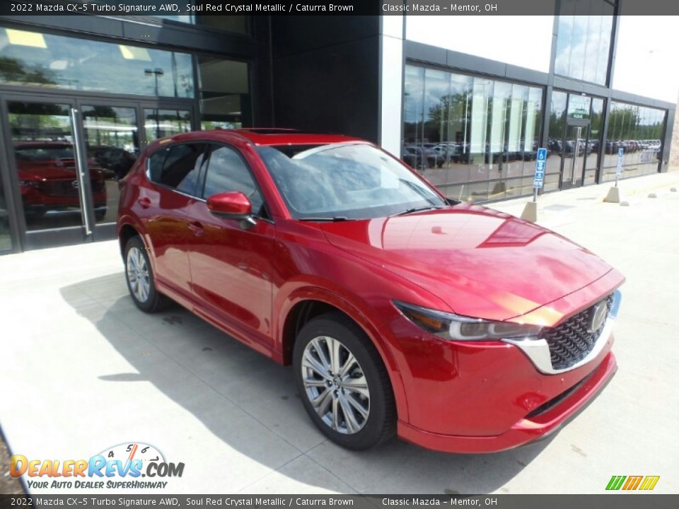 2022 Mazda CX-5 Turbo Signature AWD Soul Red Crystal Metallic / Caturra Brown Photo #1