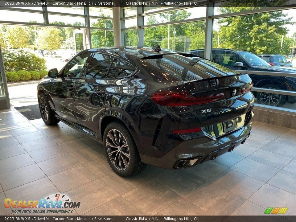 2023 BMW X6 xDrive40i Carbon Black Metallic / Silverstone Photo #2