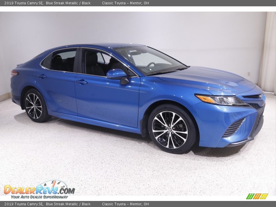 2019 Toyota Camry SE Blue Streak Metallic / Black Photo #1