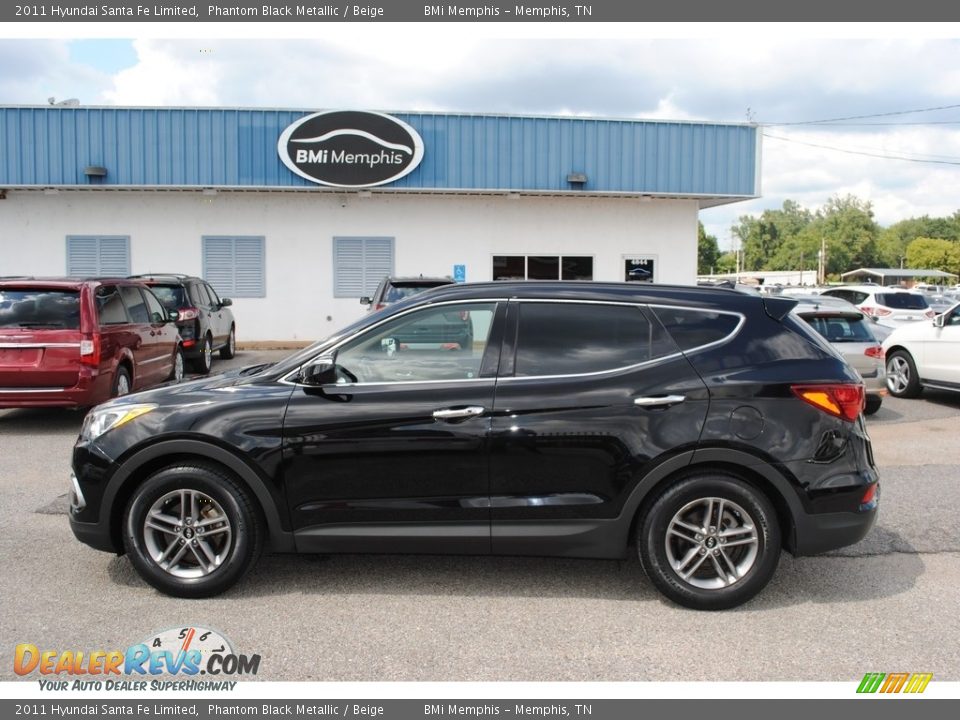 2011 Hyundai Santa Fe Limited Phantom Black Metallic / Beige Photo #2