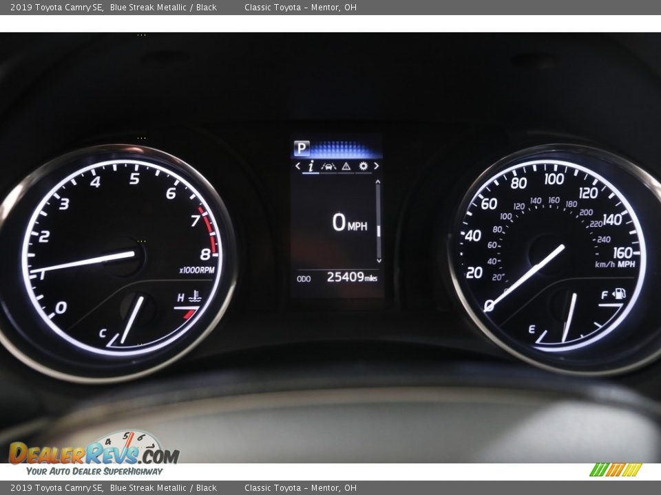 2019 Toyota Camry SE Blue Streak Metallic / Black Photo #8