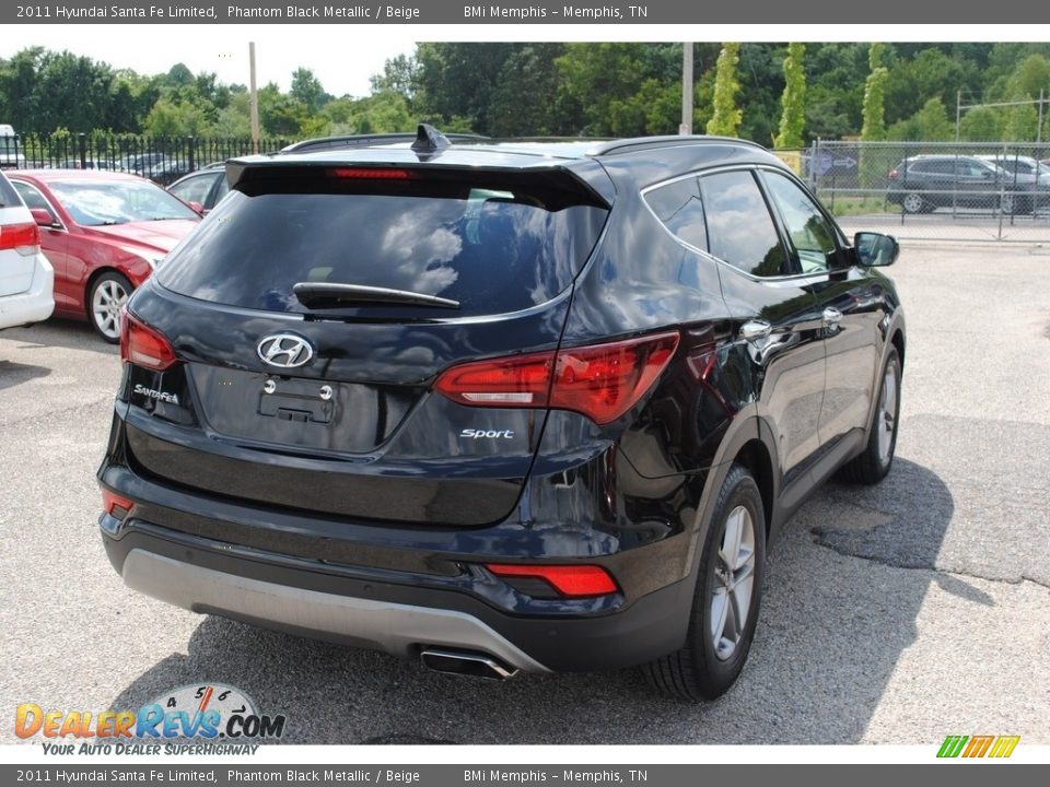 2011 Hyundai Santa Fe Limited Phantom Black Metallic / Beige Photo #5