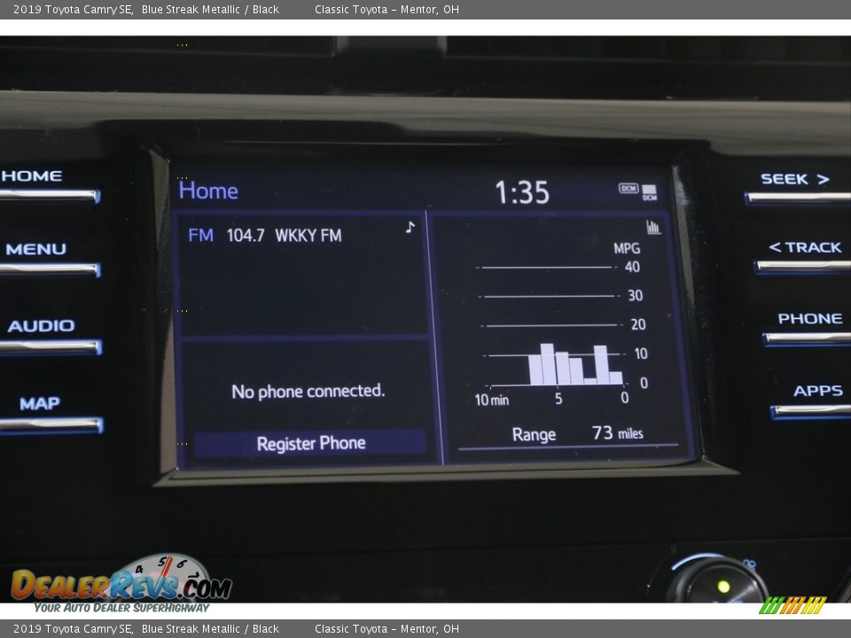 2019 Toyota Camry SE Blue Streak Metallic / Black Photo #10