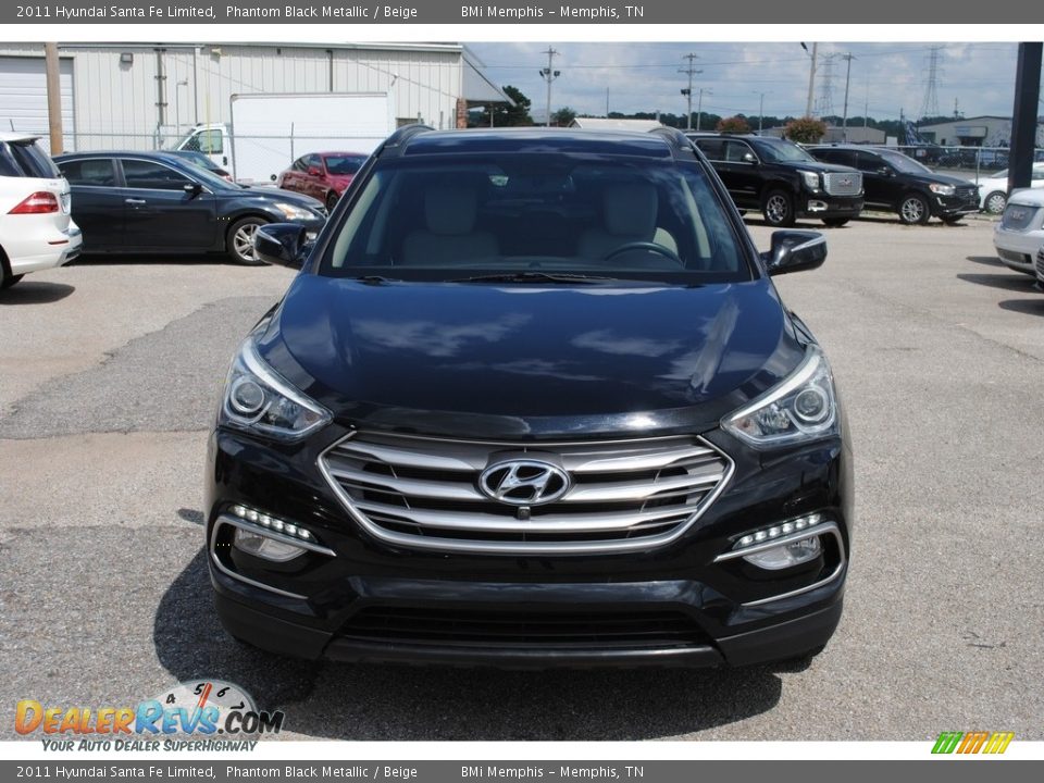 2011 Hyundai Santa Fe Limited Phantom Black Metallic / Beige Photo #8