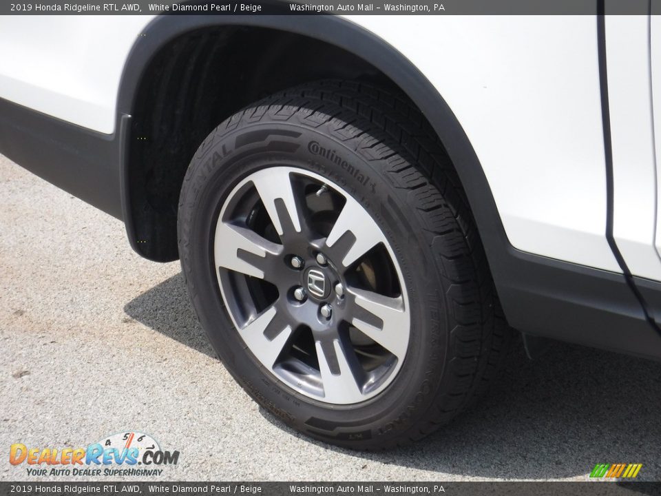 2019 Honda Ridgeline RTL AWD White Diamond Pearl / Beige Photo #4