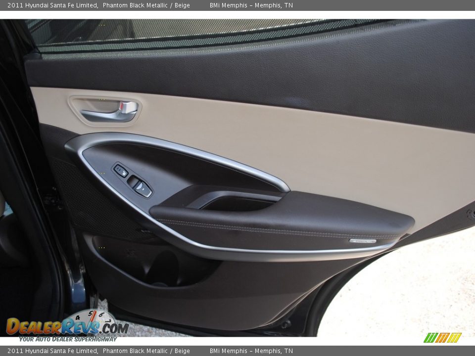 2011 Hyundai Santa Fe Limited Phantom Black Metallic / Beige Photo #30