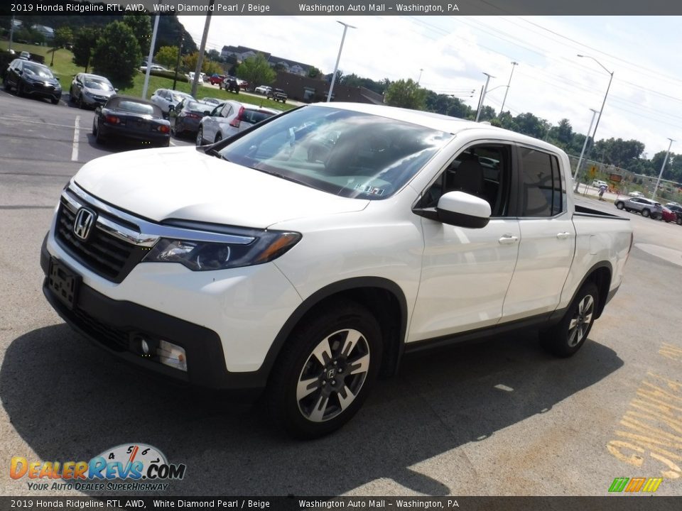 2019 Honda Ridgeline RTL AWD White Diamond Pearl / Beige Photo #6