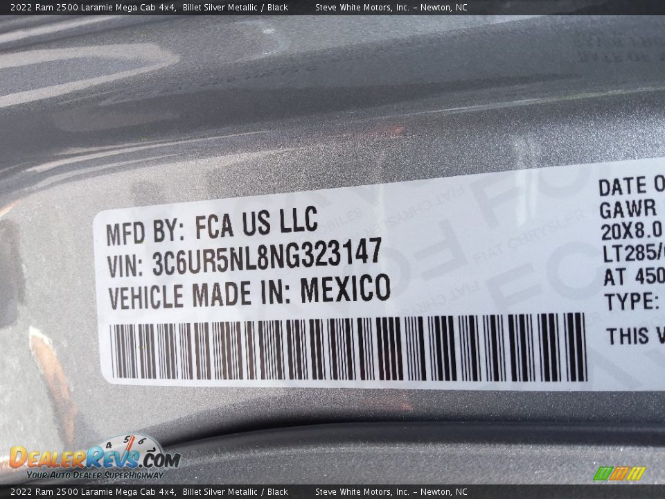 2022 Ram 2500 Laramie Mega Cab 4x4 Billet Silver Metallic / Black Photo #35