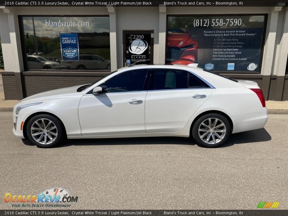 2016 Cadillac CTS 3.6 Luxury Sedan Crystal White Tricoat / Light Platinum/Jet Black Photo #1