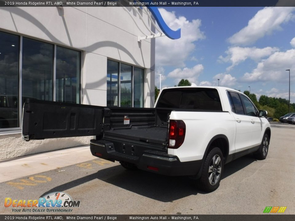 2019 Honda Ridgeline RTL AWD White Diamond Pearl / Beige Photo #14