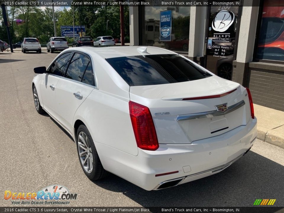 2016 Cadillac CTS 3.6 Luxury Sedan Crystal White Tricoat / Light Platinum/Jet Black Photo #3