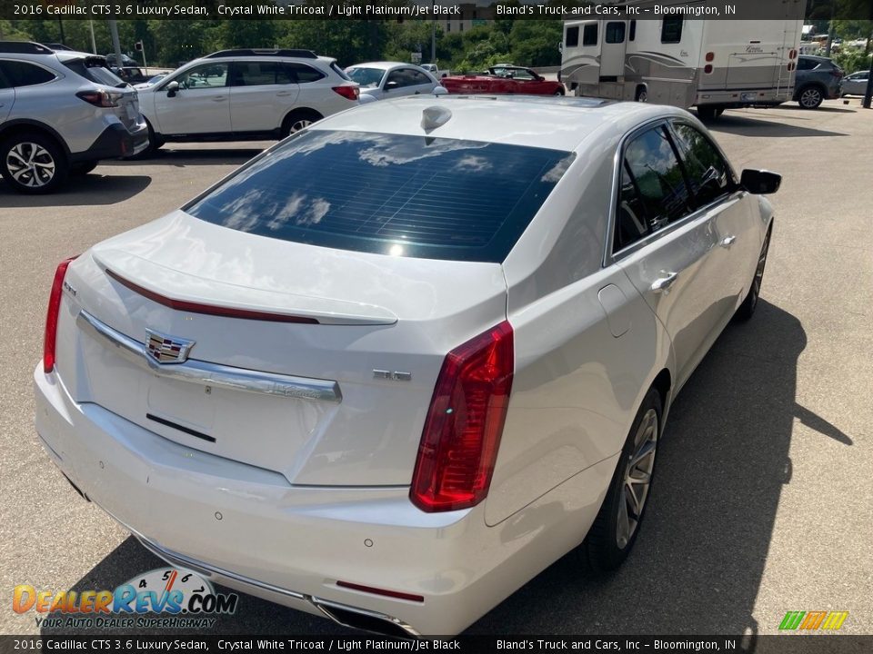 2016 Cadillac CTS 3.6 Luxury Sedan Crystal White Tricoat / Light Platinum/Jet Black Photo #7