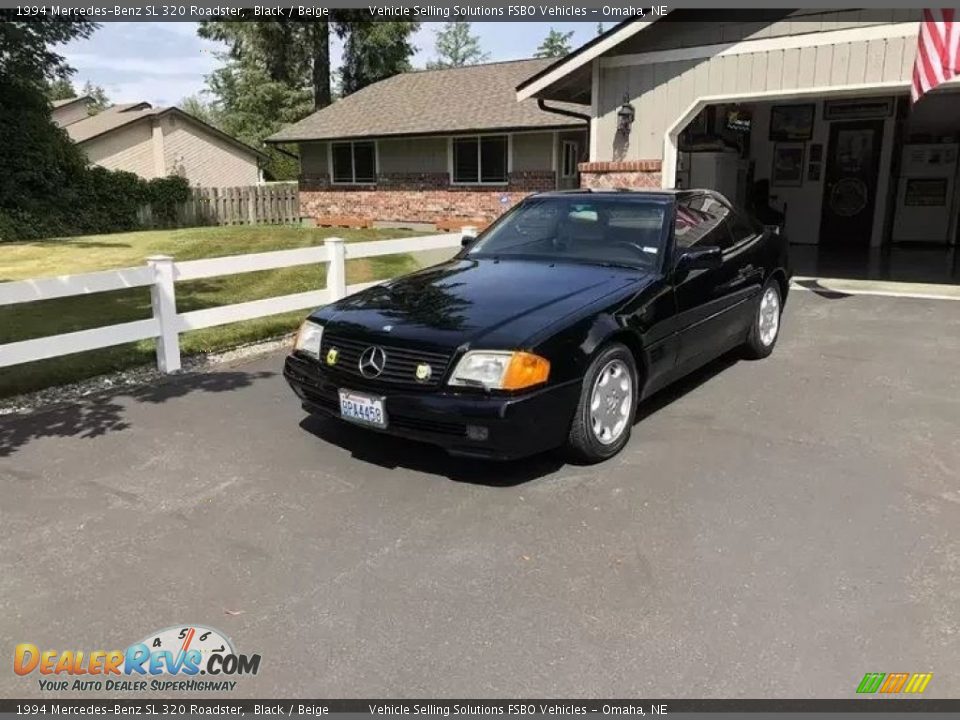 1994 Mercedes-Benz SL 320 Roadster Black / Beige Photo #1