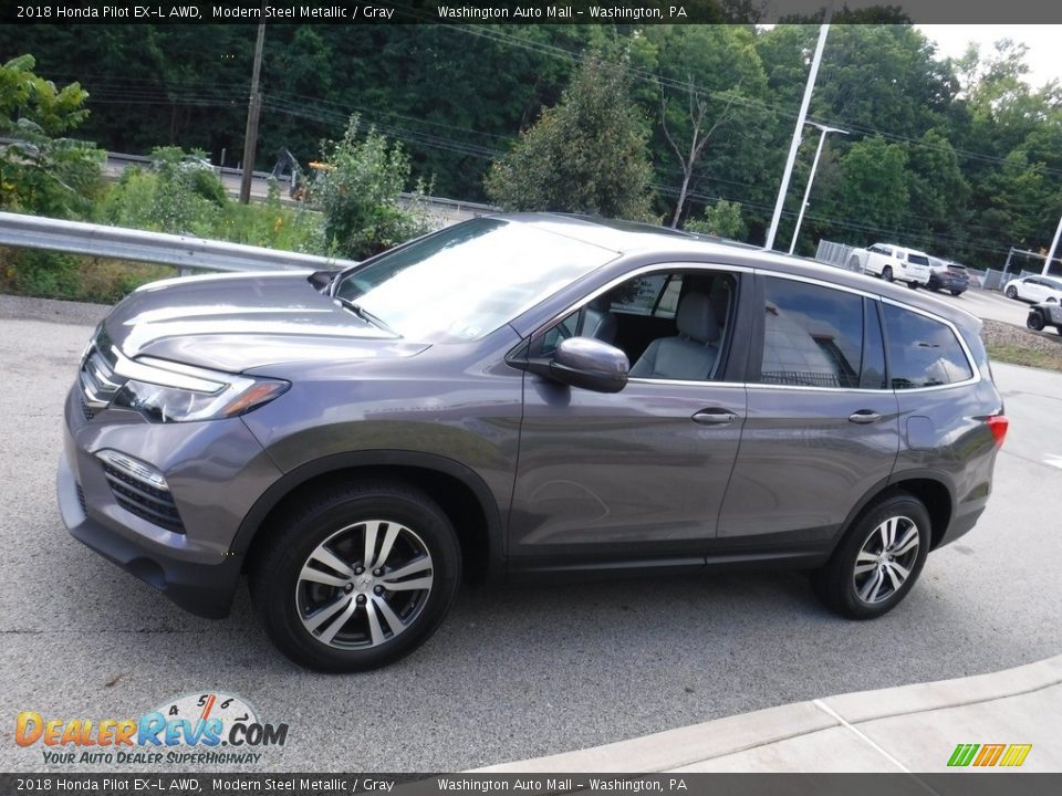 2018 Honda Pilot EX-L AWD Modern Steel Metallic / Gray Photo #14