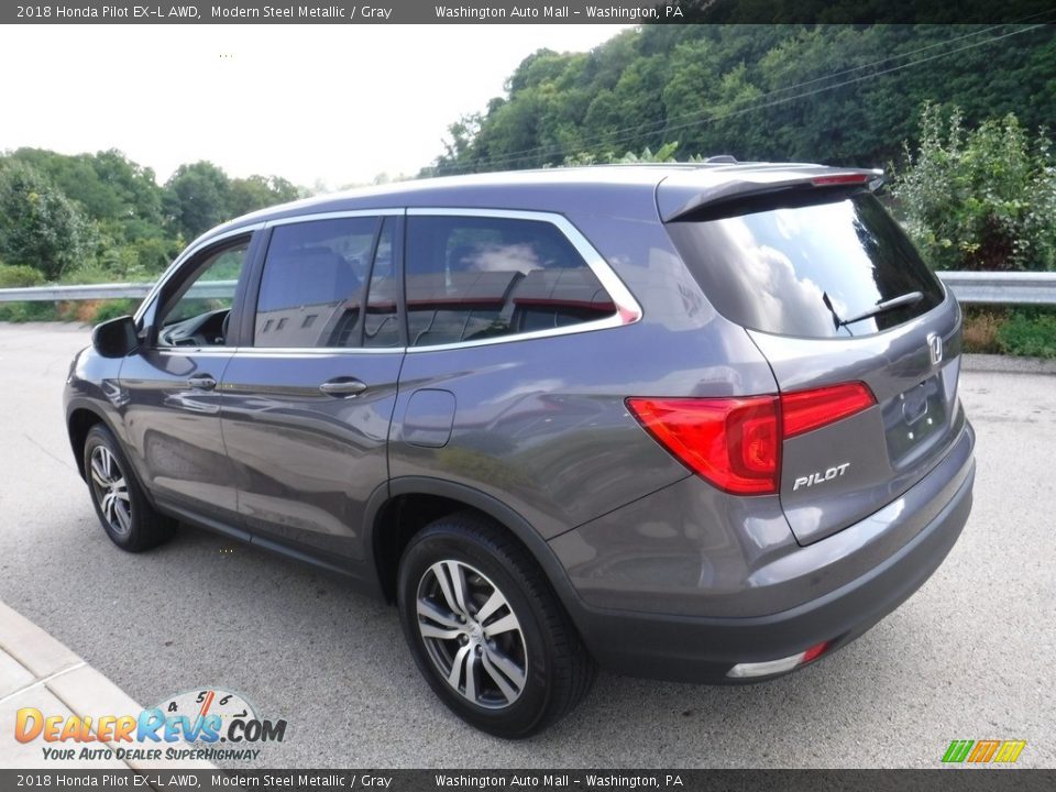 2018 Honda Pilot EX-L AWD Modern Steel Metallic / Gray Photo #15