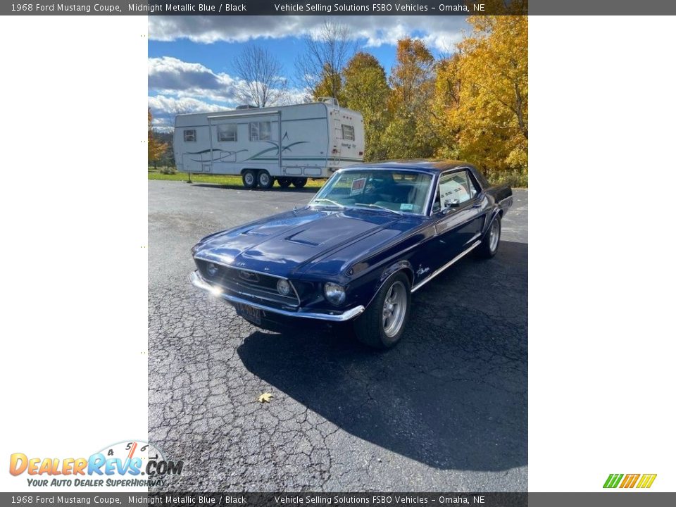 1968 Ford Mustang Coupe Midnight Metallic Blue / Black Photo #1