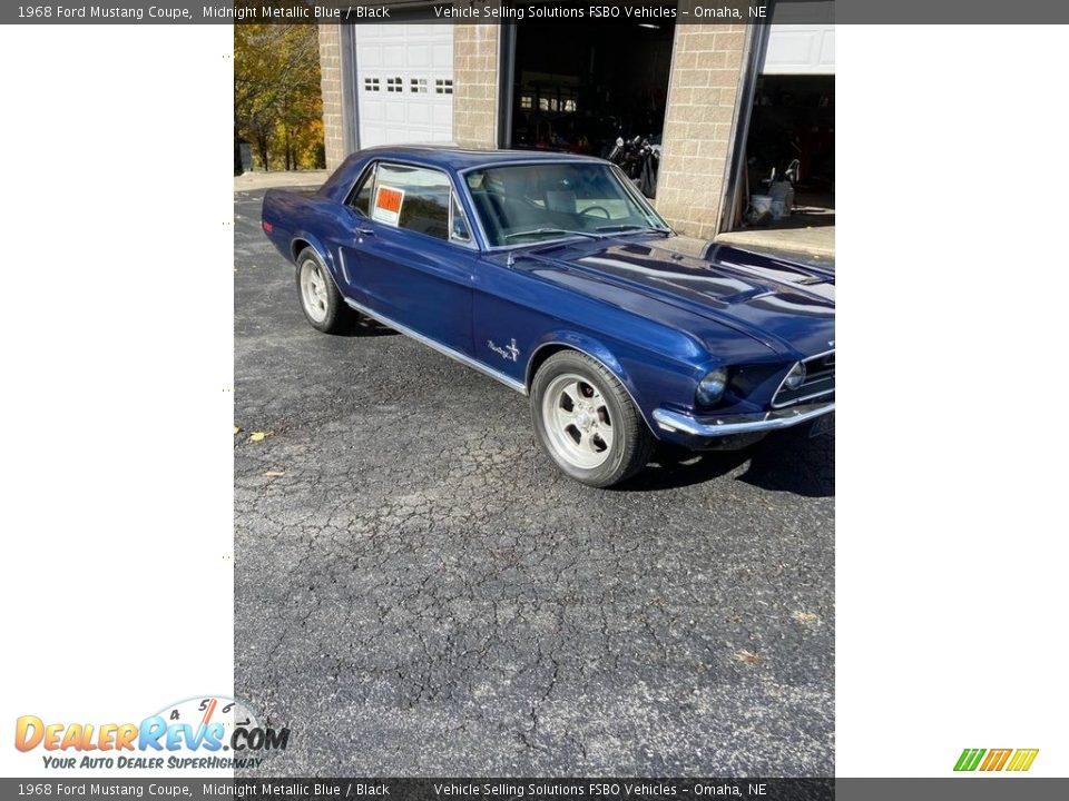 1968 Ford Mustang Coupe Midnight Metallic Blue / Black Photo #2