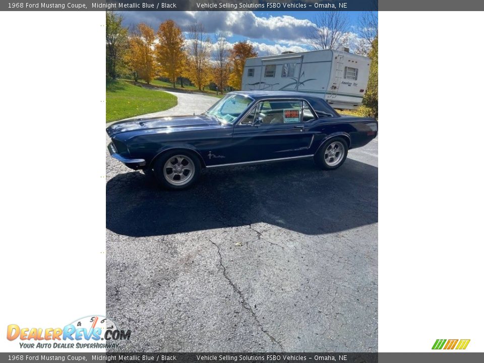 1968 Ford Mustang Coupe Midnight Metallic Blue / Black Photo #3