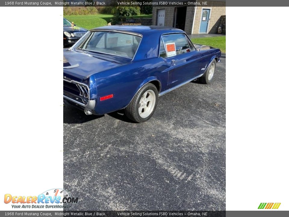 1968 Ford Mustang Coupe Midnight Metallic Blue / Black Photo #6