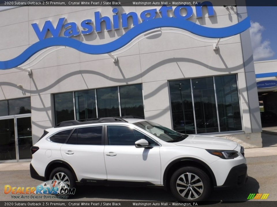 2020 Subaru Outback 2.5i Premium Crystal White Pearl / Slate Black Photo #2