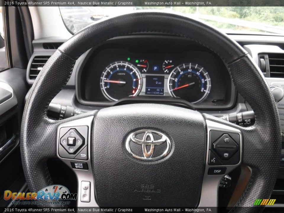 2016 Toyota 4Runner SR5 Premium 4x4 Nautical Blue Metallic / Graphite Photo #27