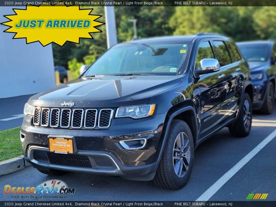 2020 Jeep Grand Cherokee Limited 4x4 Diamond Black Crystal Pearl / Light Frost Beige/Black Photo #1