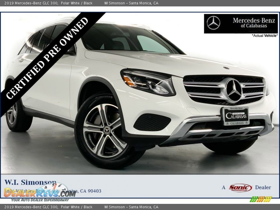 2019 Mercedes-Benz GLC 300 Polar White / Black Photo #1