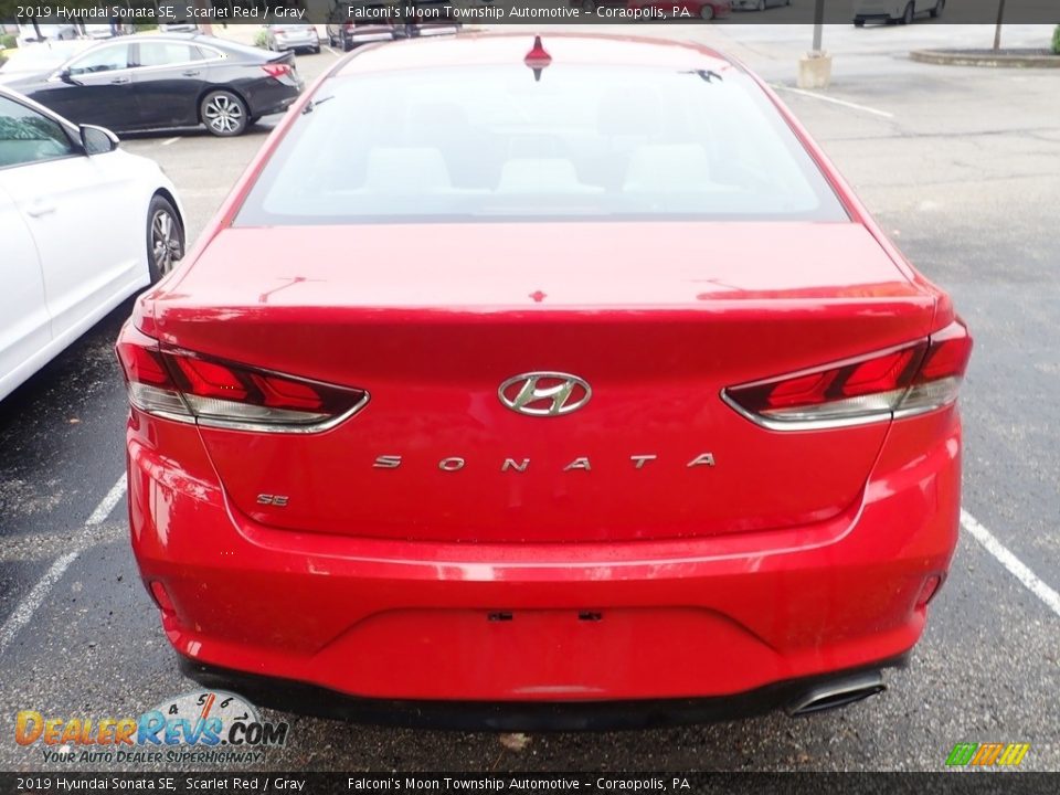 2019 Hyundai Sonata SE Scarlet Red / Gray Photo #3