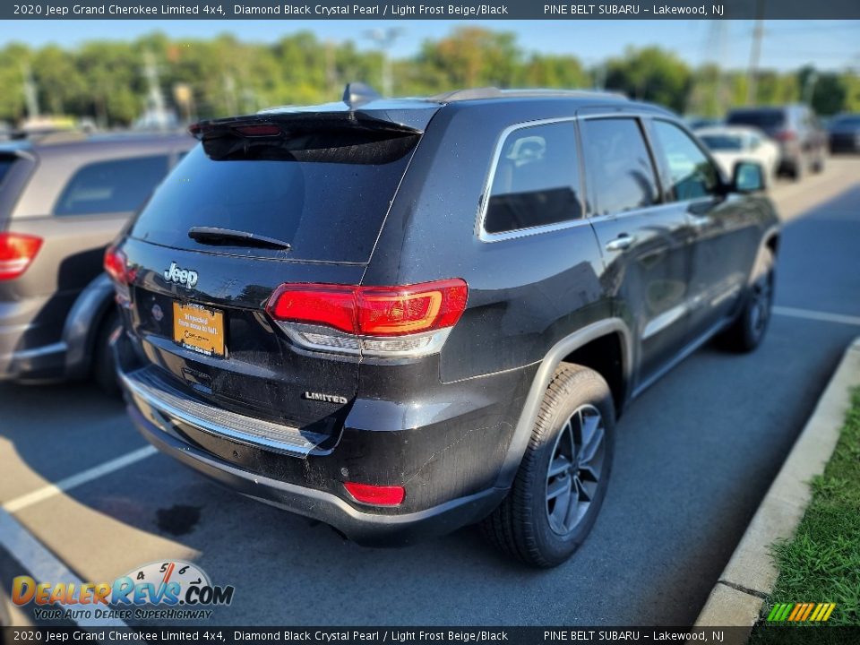 2020 Jeep Grand Cherokee Limited 4x4 Diamond Black Crystal Pearl / Light Frost Beige/Black Photo #7