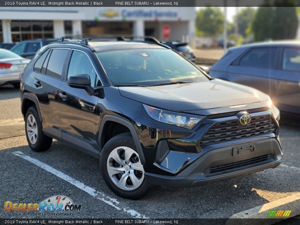 2019 Toyota RAV4 LE Midnight Black Metallic / Black Photo #4