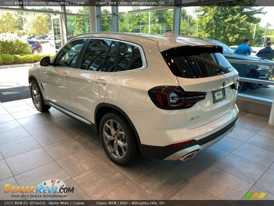 2023 BMW X3 xDrive30i Alpine White / Cognac Photo #2