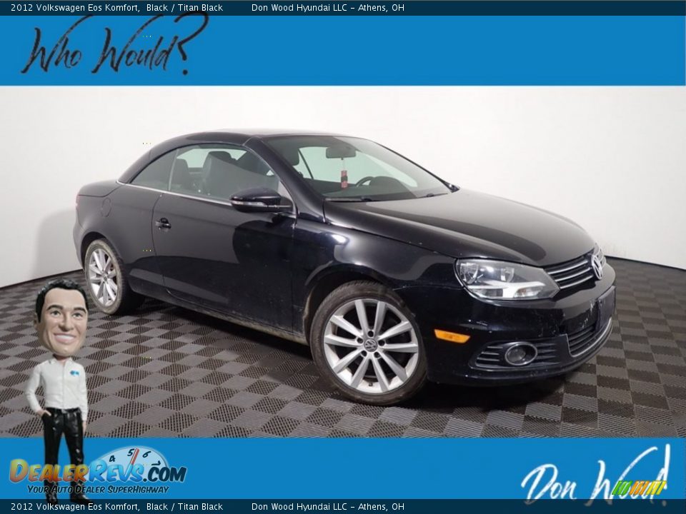 2012 Volkswagen Eos Komfort Black / Titan Black Photo #1