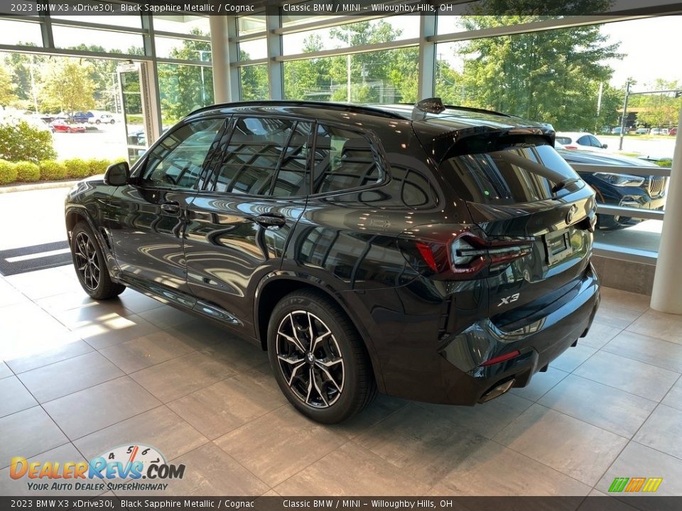 2023 BMW X3 xDrive30i Black Sapphire Metallic / Cognac Photo #2