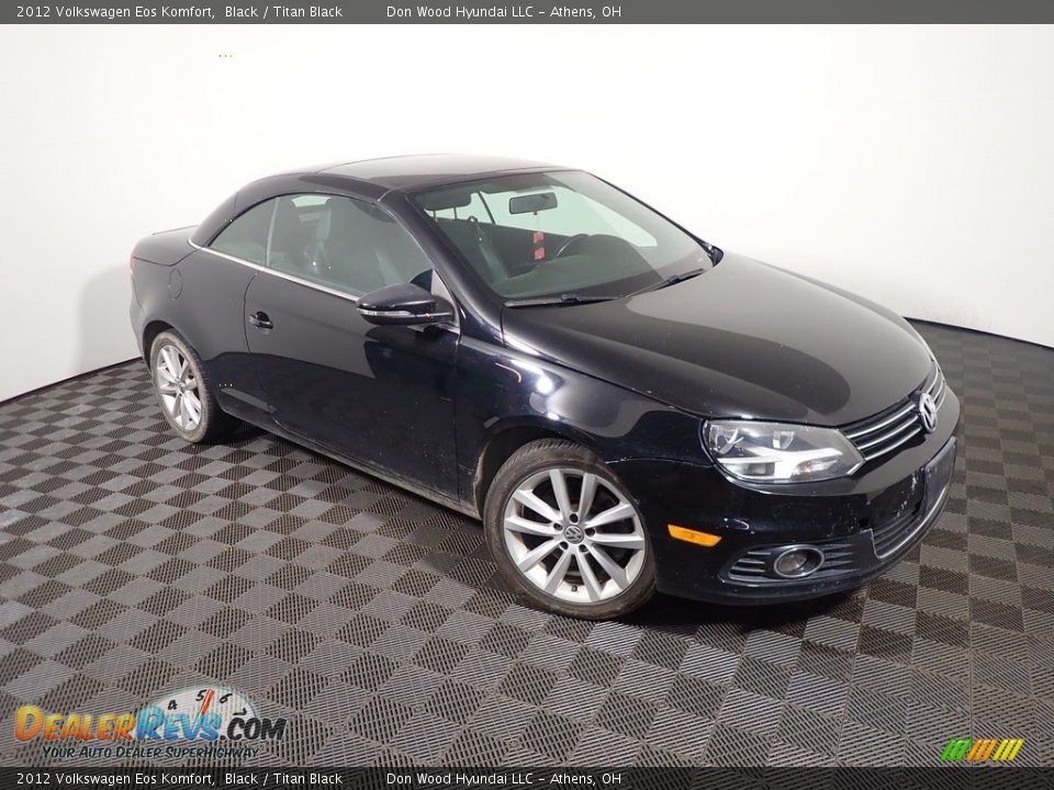 2012 Volkswagen Eos Komfort Black / Titan Black Photo #3