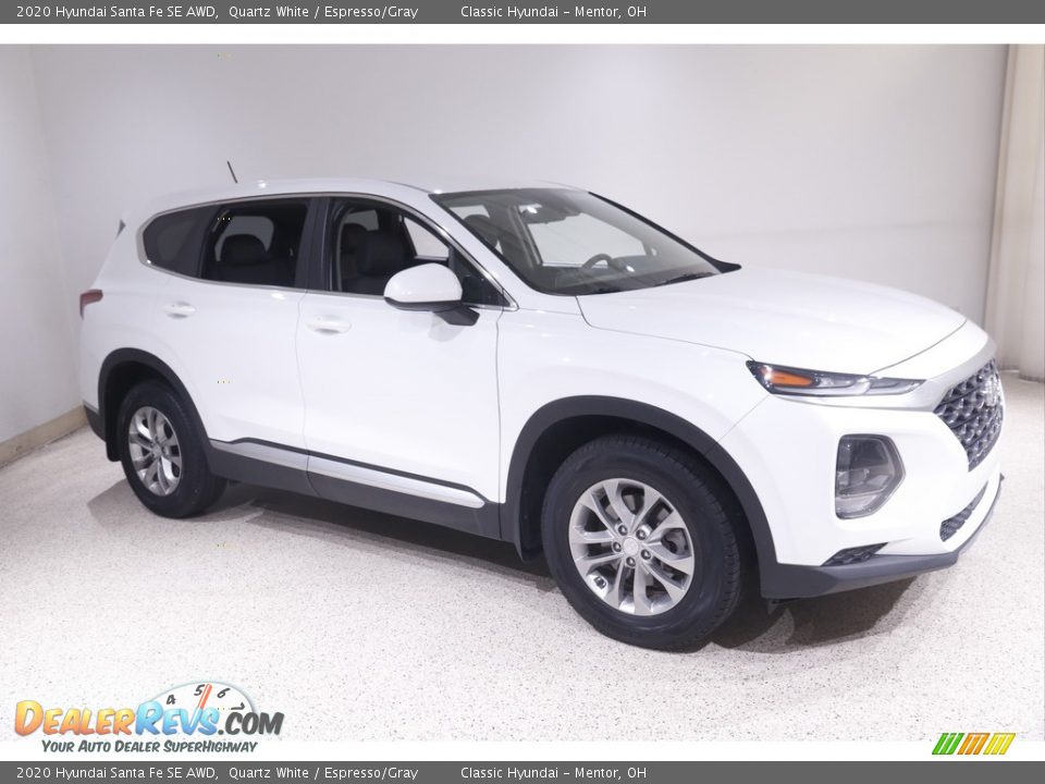 2020 Hyundai Santa Fe SE AWD Quartz White / Espresso/Gray Photo #1