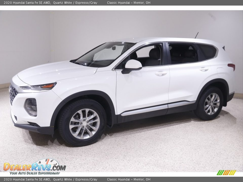 2020 Hyundai Santa Fe SE AWD Quartz White / Espresso/Gray Photo #3