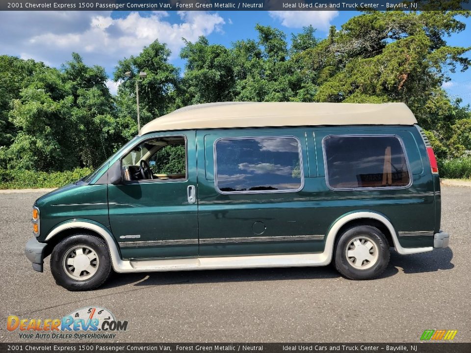Forest Green Metallic 2001 Chevrolet Express 1500 Passenger Conversion Van Photo #4