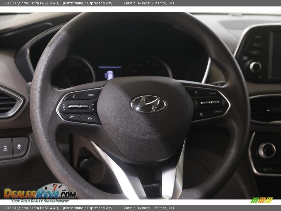 2020 Hyundai Santa Fe SE AWD Quartz White / Espresso/Gray Photo #7